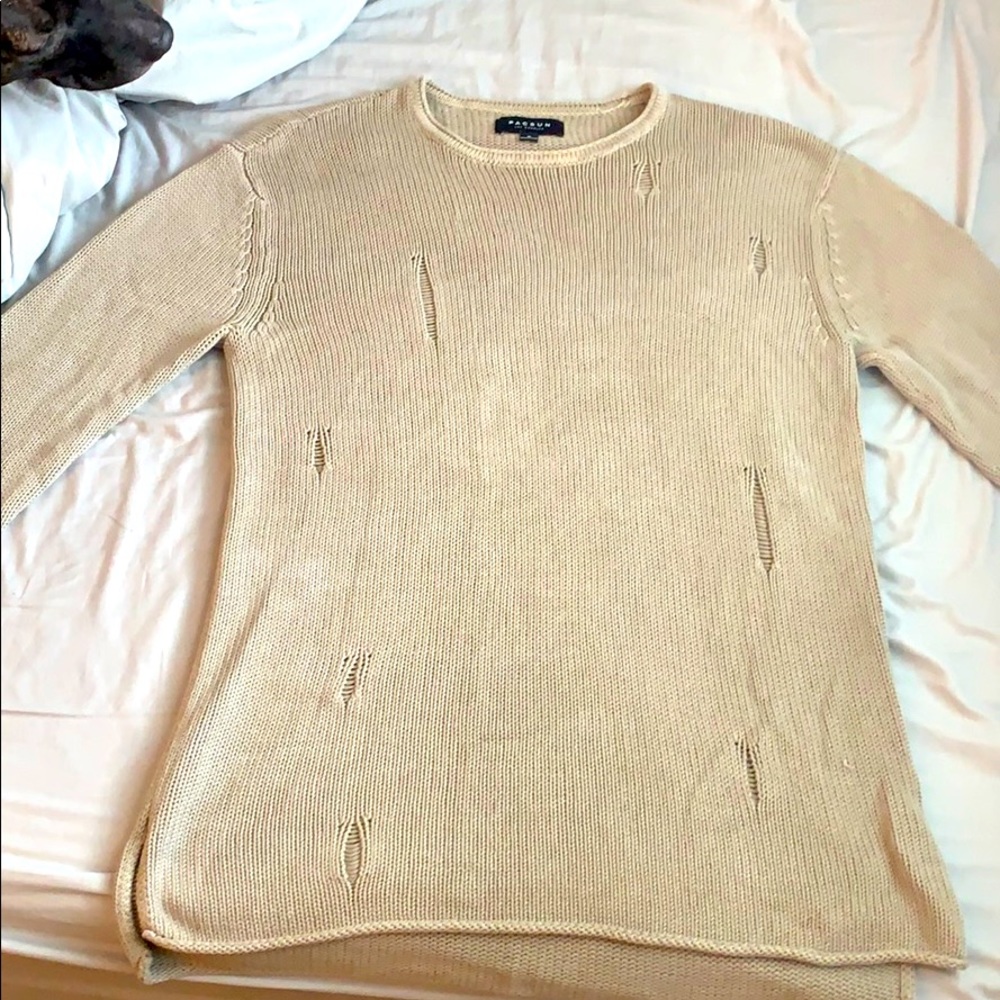 Pacsun mens Distressed longline sweater. Size M